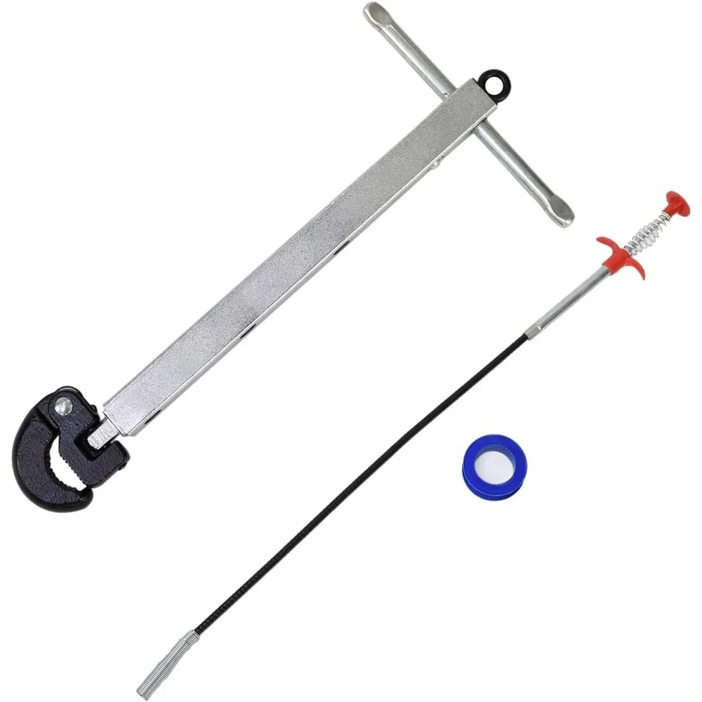 Telescoping Ratcheting Basin Wrench 10–17 in Handle 3/8–1-1/4 in Jaw